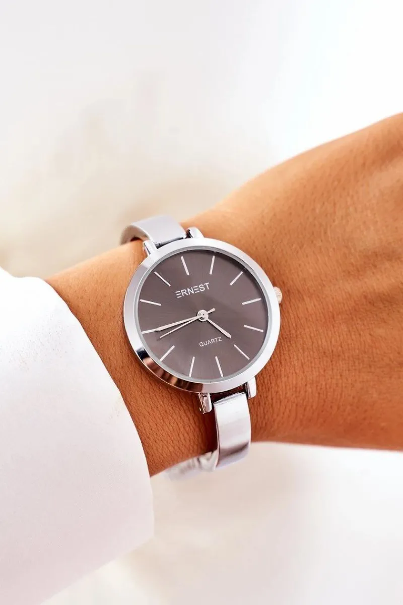 Online Zegarek Na Bransolecie Srebrny Zegarki