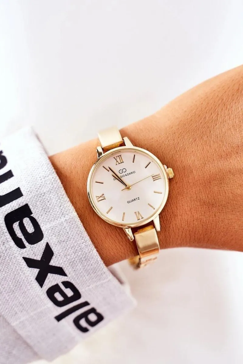 Discount Zegarek Na Bransolecie Giorgio & Dario Złoty Zegarki