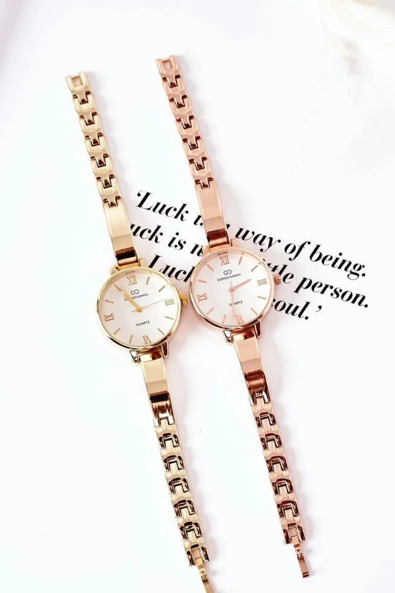 Best Zegarek Na Bransolecie Giorgio & Dario Różowe Złoto Zegarki