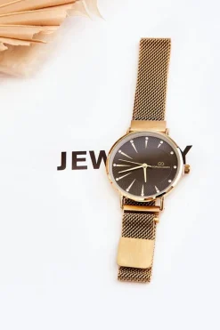 New Giorgio&Dario Zegarek Na Bransolecie Mesh Złoto-Czarny