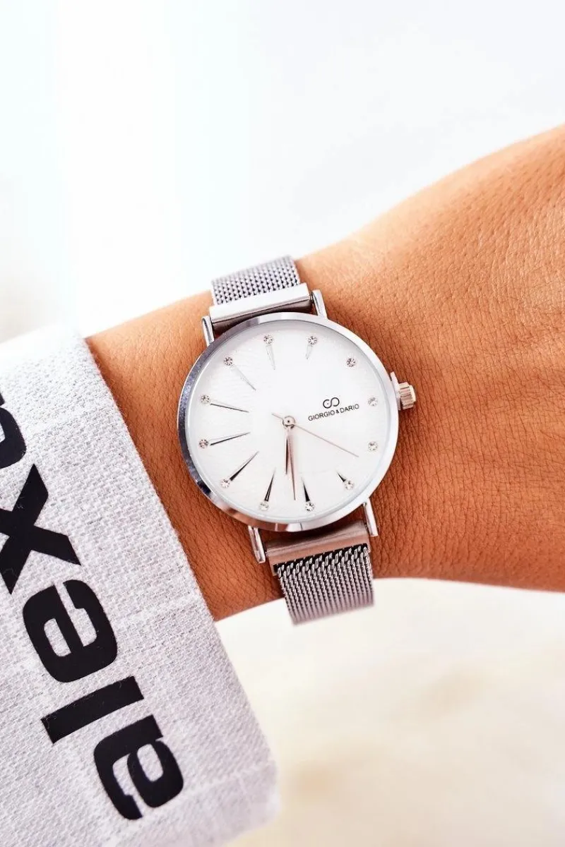 Discount Giorgio&Dario Zegarek Na Bransolecie Mesh Srebrny