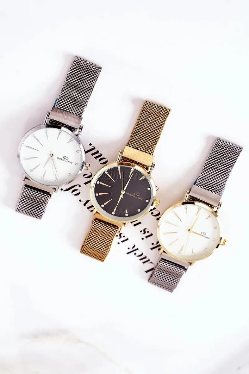 Discount Giorgio&Dario Zegarek Na Bransolecie Mesh Srebrny