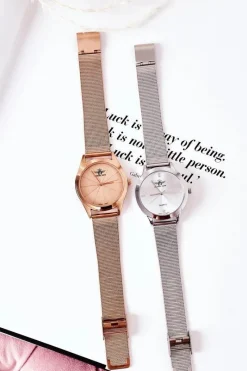 Zegarki></noscript>Michael John Zegarek Na Bransolecie Mesh Srebrny