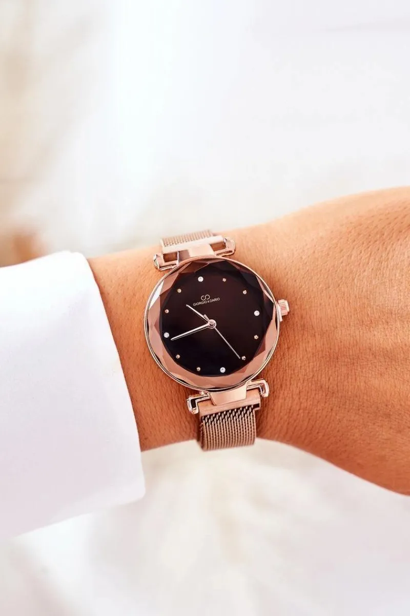 Outlet Boto Zegarek Na Bransolecie Mesh Giorgio&Dario Różowe Złoto