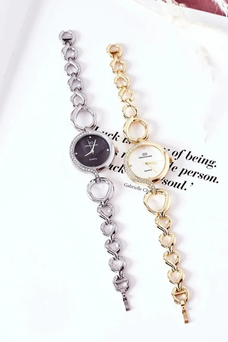 Clearance Giorgio&Dario Zegarek Na Bransolecie Z Cyrkoniami Giorgio & Dario Srebrny