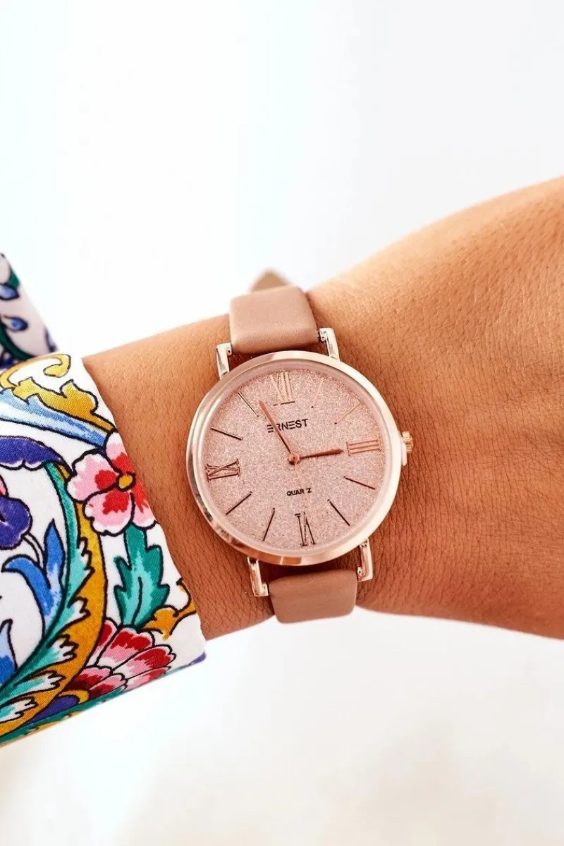 Hot Zegarek Na Skórzanym Pasku Bez Niklu Nude Zegarki