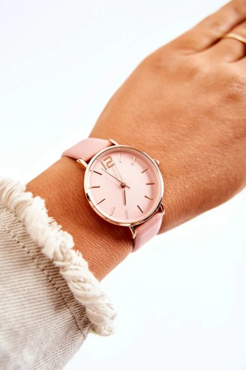 Online Ernest Zegarek Na Skórzanym Pasku Bez Niklu Jasnoróżowy