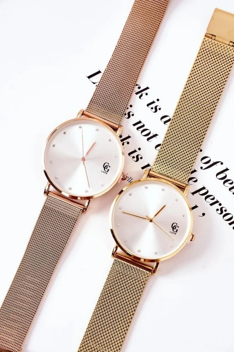 Zegarki>GG Luxe Zegarek Z Dużą Tarczą Różowe Złoto