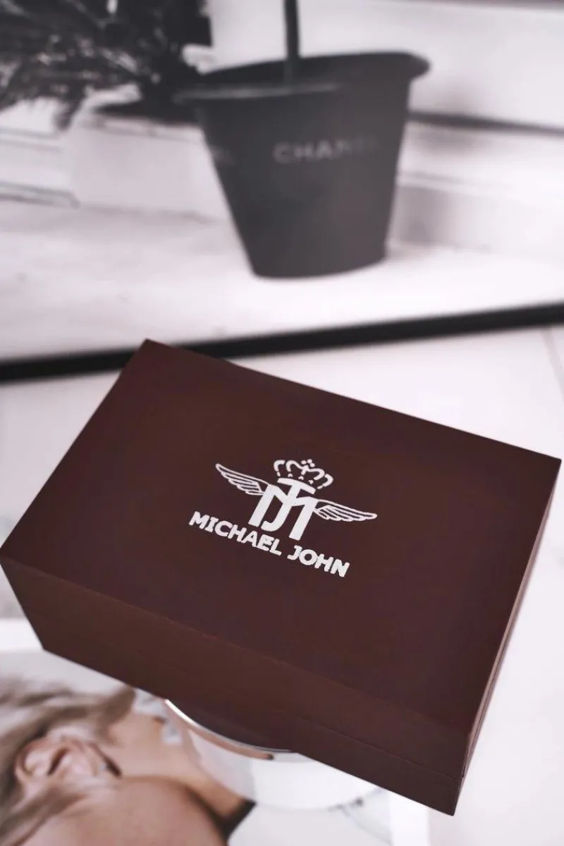 Zegarki|Bransoletki>Michael John Zestaw Damski Zegarek i Dwie Bransoletki Srebrny