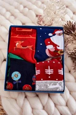 New Zestaw Męskich Świątecznych Skarpetek Mix 4 Skarpetki|Skarpetki
