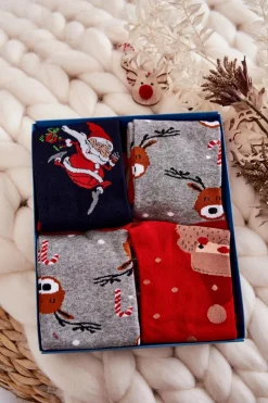 Outlet COSAS Zestaw Męskich Świątecznych Skarpetek Mix 3