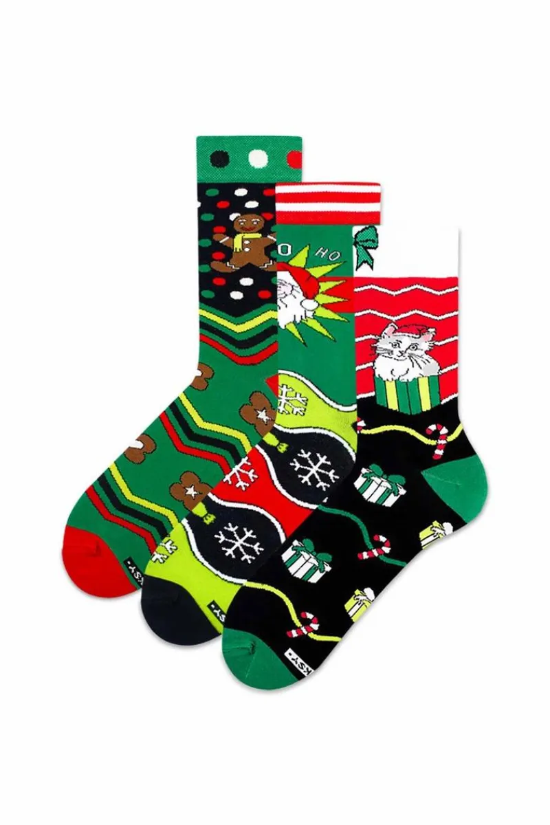 Skarpetki|Skarpetki>ZOOKSY/RAINBOW SOCKS Zestaw Skarpetek Świątecznych Ugly Zooksy Socks