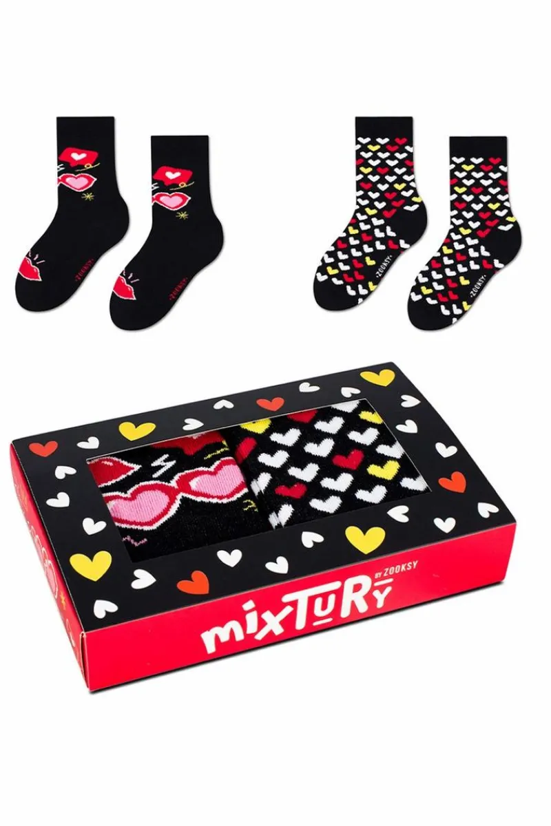 Zestaw Skarpetek Zooksy mixTURY Miłosne Dla Dzieci Skarpetki|Skarpetki