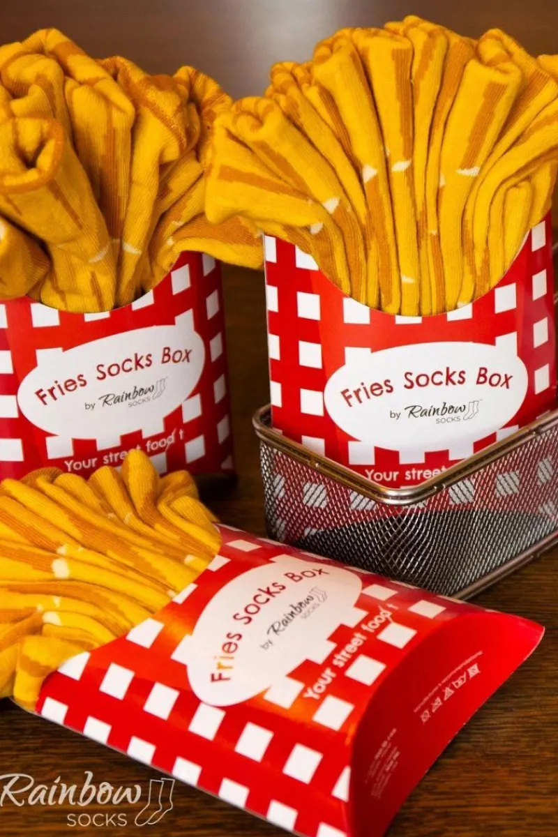 New ZOOKSY/RAINBOW SOCKS Zestaw Skarpetki Rainbow Socks Frytki 2 Pary