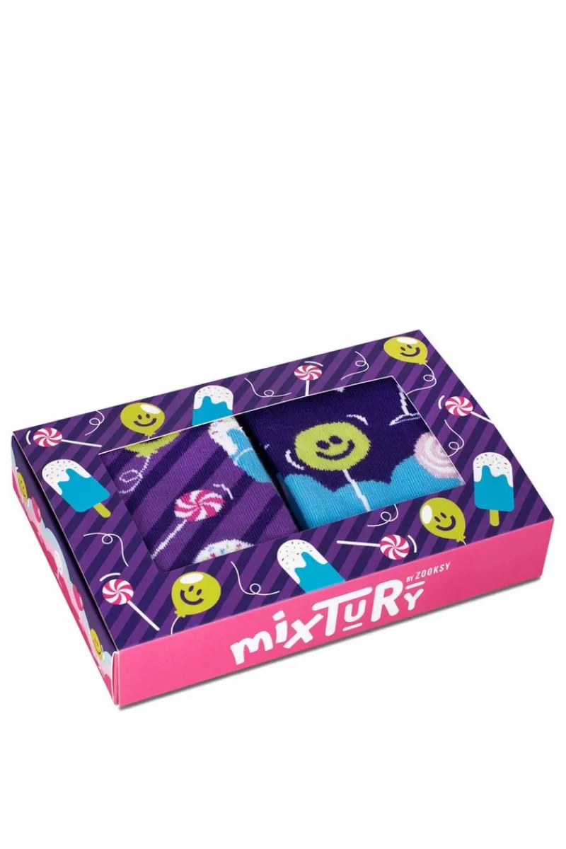 Skarpetki|Skarpetki>ZOOKSY/RAINBOW SOCKS Zestaw Skarpetki Zooksy mixTURY Słodkości 2 Pary Wielokolorowy