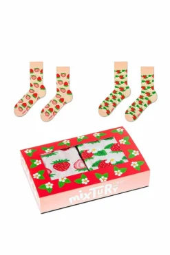Outlet Zestaw Skarpetki Zooksy mixTURY Truskawki 2 Pary Skarpetki|Skarpetki