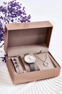 Zegarki|Bransoletki>Michael John Zestaw Zegarek I Biżuteria GG Luxe Srebro