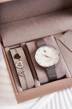 Zegarki|Bransoletki>Michael John Zestaw Zegarek I Biżuteria GG Luxe Srebro