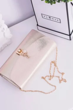 Discount Złota Kopertówka Złoty Łańcuch Zatrzask Kłódka Kopertówki