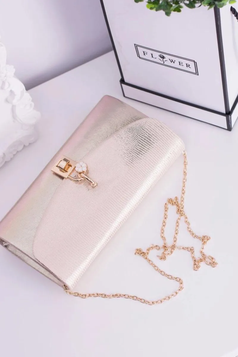 Discount Złota Kopertówka Złoty Łańcuch Zatrzask Kłódka Kopertówki