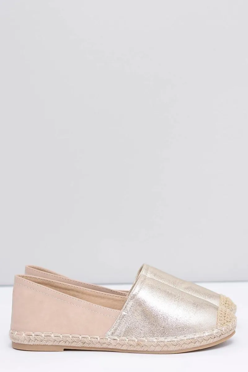 Outlet Złote Damskie Wsuwane Espadryle Paoli Damskie Czarne Espadryle