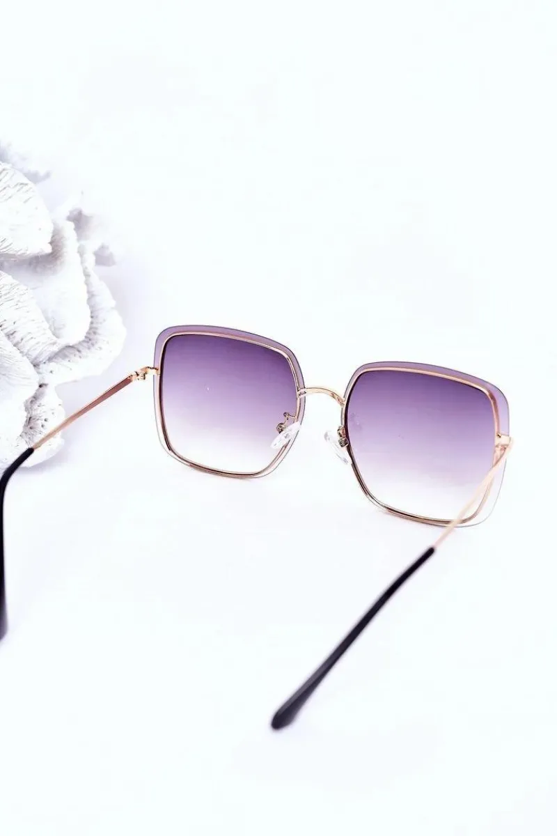 Discount Boto Złote Kwadratowe Okulary Grafitowe Ombre