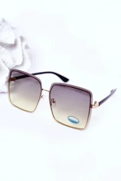 Boto Złote Kwadratowe Okulary Zielone Ombre