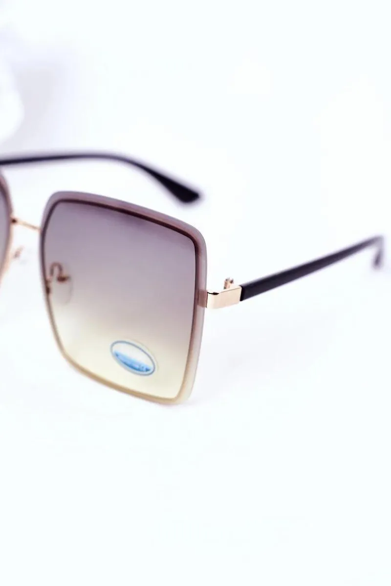 Boto Złote Kwadratowe Okulary Zielone Ombre