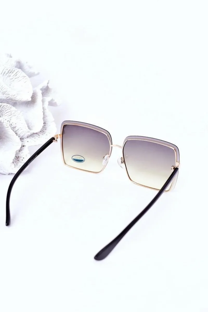 Boto Złote Kwadratowe Okulary Zielone Ombre